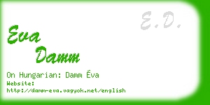 eva damm business card